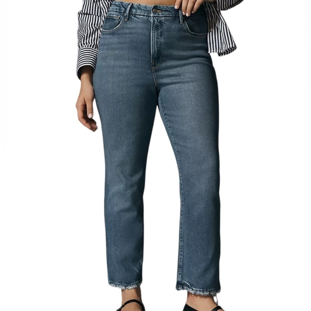 Good American Good Curve Straight Jeans Size 28 Plus NEW With Tags MSRP 139.00